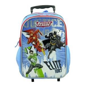 ست 6 در 1 کوله پشتی چرخدار 40 سانتی Justice League مدل Trolly Bag - Promotion Items 6 in 1 - Justice League _کوله پشتی